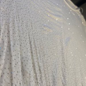 Jennifer Lopez extra small sparkling white shirt